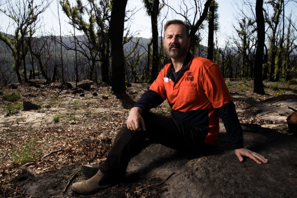 Adrian Turner, chief executive of the Minderoo Foundation’s fire and flood resilience project, who helped fight the Kangaroo Valley bushfires. He says climate risk disclosure for businesses should be mandatory. 