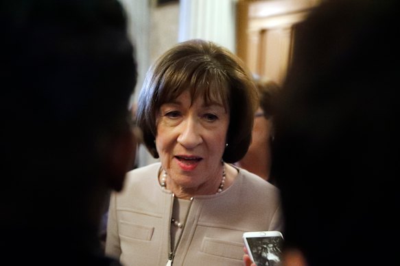 Senadora republicana Susan Collins, do Maine.