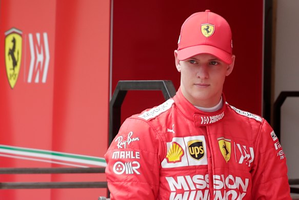 Il figlio di Schumacher, Mick, nel 2019.