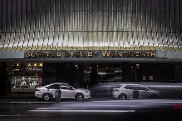 The Sofitel Wentworth, where a security guard tested positive for coronavirus on the weekend.