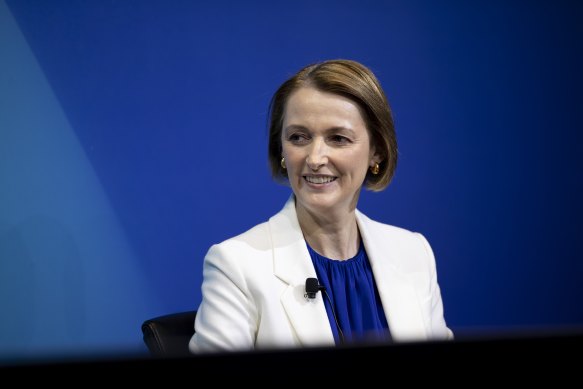 Telstra chief executive Vicki Brady in February.