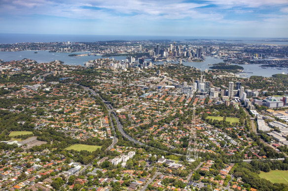 The divisive tower is visible throughout Sydney’s lower north shore.