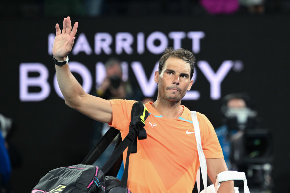 Rafael Nadal at the Australian Open in January.