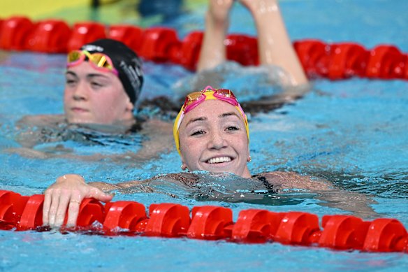 Lani Pallister made it a treble of individual gold medals at the Commonwealth Games. 