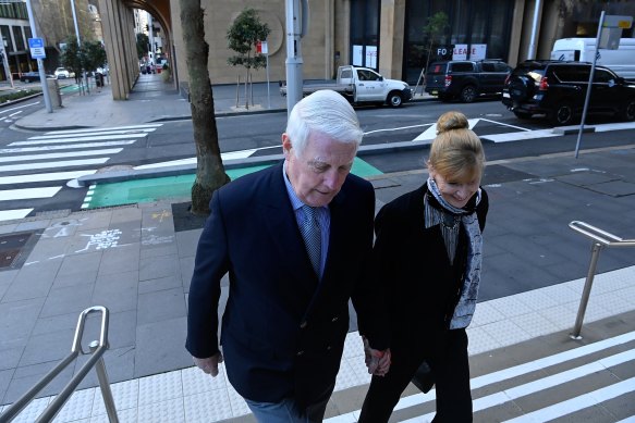 Len and Sue Roberts-Smith, the parents of Ben Roberts-Smith, arrive at the NSW Supreme Court earlier this week.
