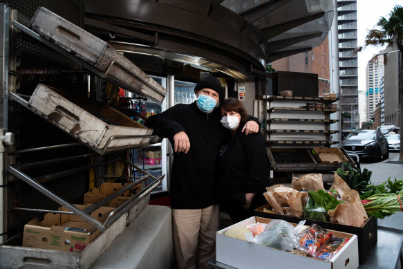 Tony and Abi Ulgiati have operated their kiosk in Sydney’s CBD for more than a decade.