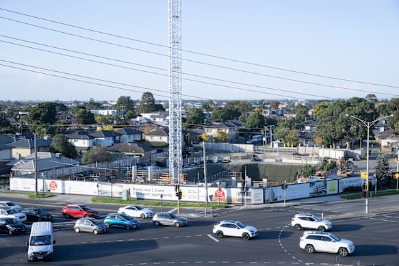 The development site opposite Westfield Southland and the proposed Cheltenham SRL station.