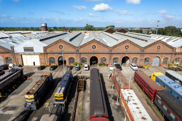 The Newport Railway Workshop pictured in March 2024.