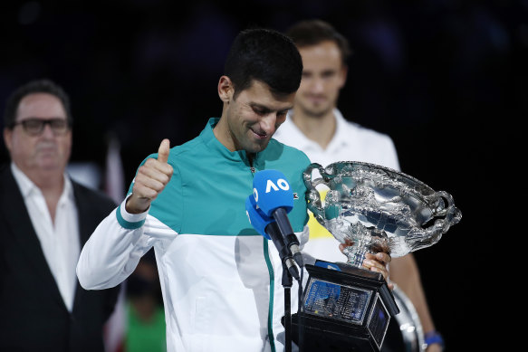 Novak Djokovic has taken time off with his family since winning the Australian Open.