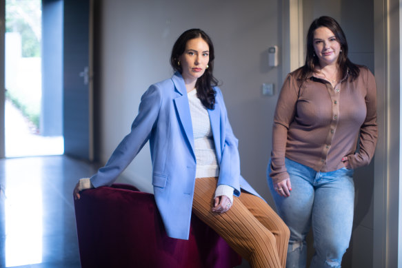 Milana De Mina (left) and Erin Kostopulos, two women who claim they bought fakes from Cosette.