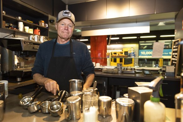 Coffee Express owner Robert Mayer was forced to close three hours early on Wednesday.