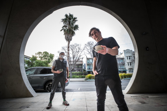 Andrew Mellody from Co-Ground and Jarrod Briffa from Kinfolk .