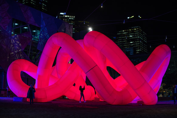 The Knot, a new, immersive public sculpture at Fed Square.