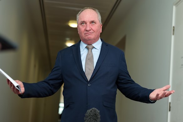 Member for New England Barnaby Joyce in parliament last week.