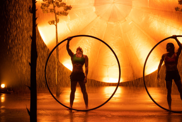 Cirque du Soleil’s enduring appeal is that it offers a break from reality. Sarah Togni (left) and Shena Tschofen
