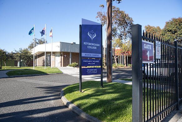 Keysborough College, where a principal was stabbed,