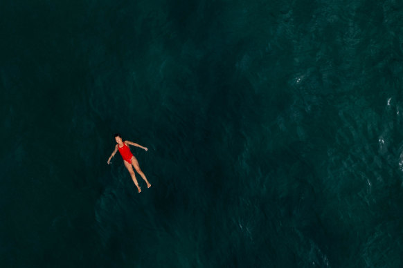 “The surf doubled in size”: Susan Woodland used her floating skills to survive while swimming at Bondi last year.