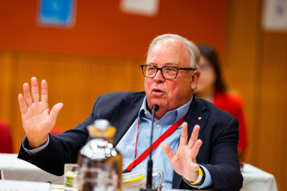 NSW Building Commissioner David Chandler during a budget estimates hearing on Wednesday.