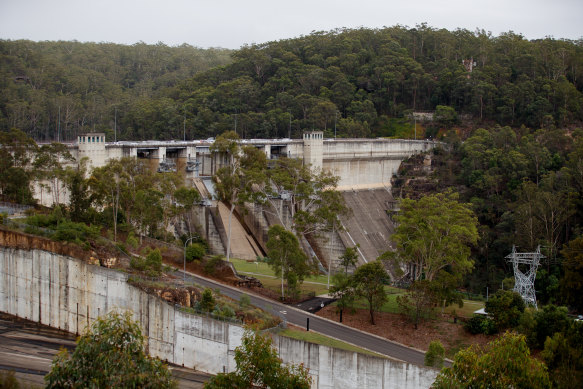 The Warragamba Dam, which supplies a large proportion of Sydney’s drinking water. 