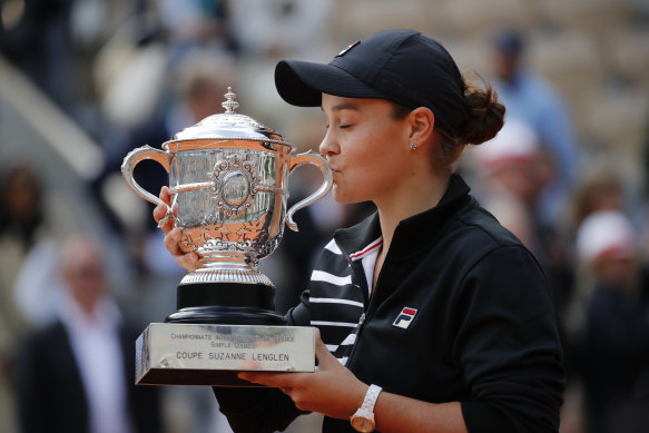 Ash Barty won her maiden grand slam title, the French Open, in June.