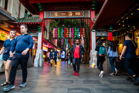 Michael Rodrigues in a bustling Chinatown in February before the lockdown.
