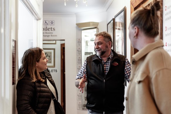 Igor Van Gerwen (centre) at his House of Anvers.