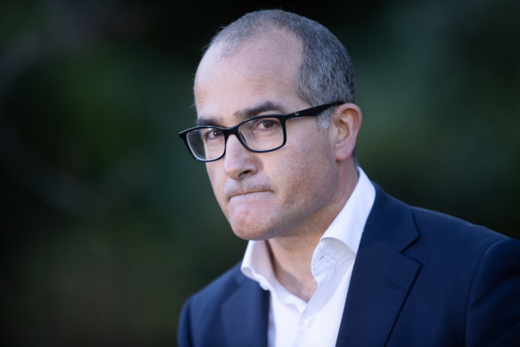 In the hot seat: Acting Premier James Merlino has been liaising with Premier Daniel Andrews.