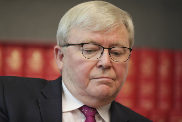  Kevin Rudd said he first heard about Epstein's connections through media reports in 2019. 