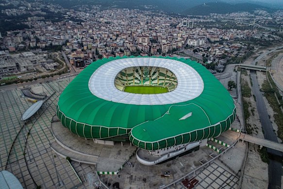 Bursaspor’s distinctive home ground, where Aziz Behich used to play.