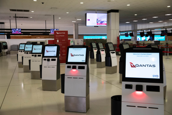 Qantas terminals at Sydney International Airport.