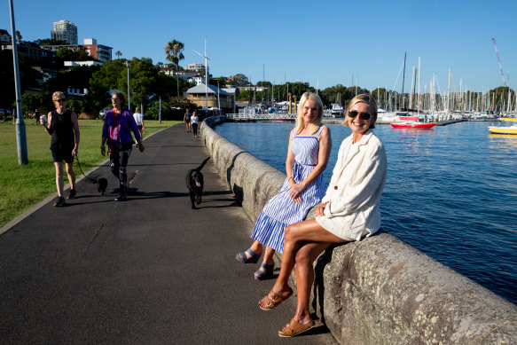 Woollahra councillors Harriet Price and Luise Elsing support new swimming spots in Sydney Harbour, including Rushcutters Bay, the site of historic harbour baths.