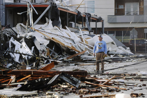 The tornadoes ripped through dozens of buildings in Tennessee. 