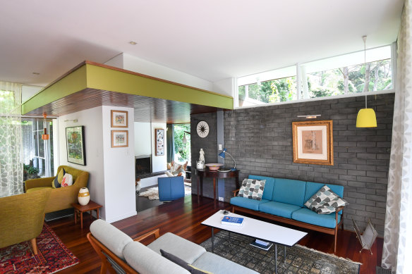 The modernist house in Roseville was designed by architect John James as his own.