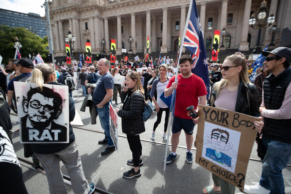 Many Victorians have grown restless about what they consider a dictatorial approach by the government to controlling the  spread of the pandemic.