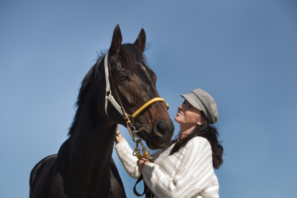 Mirage Dancer, pictured with co-trainer Natalie Young.