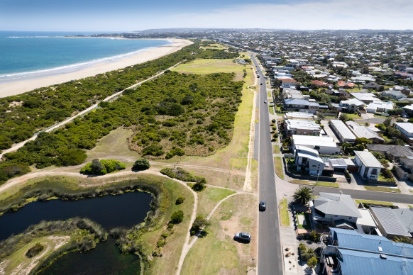 The Surf Coast property market has recorded price falls over the past year.