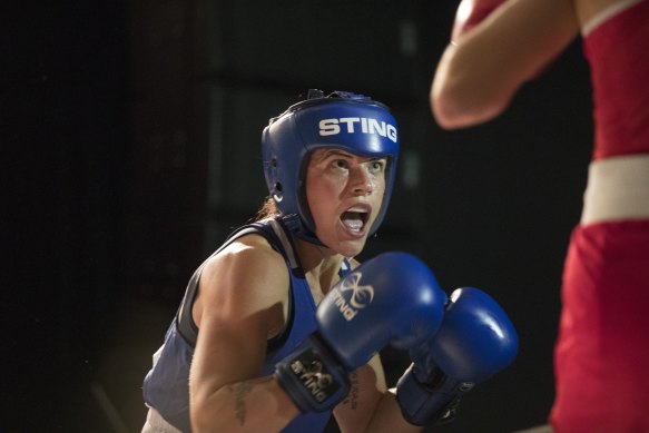 Kadee Hollis during her fight with Holly Perdikaris.