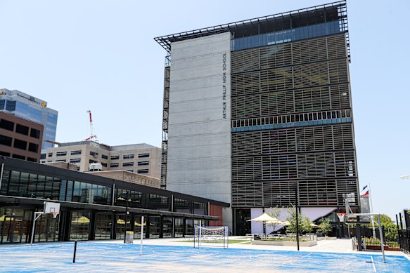 The state’s first high-rise school in Parramatta.