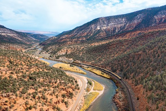 The Canyon Spirit, passing through Red Canyon, Utah.