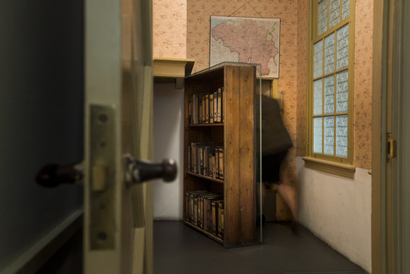 The secret annex where the Frank family hid before they were discovered by Nazis. It is now the Anne Frank House Museum in Amsterdam, Netherlands.