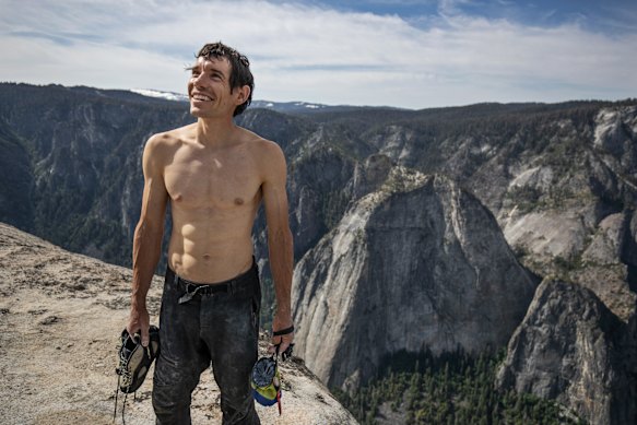 Alex Honnold atop El Capitan in Yosemite National Park, California.