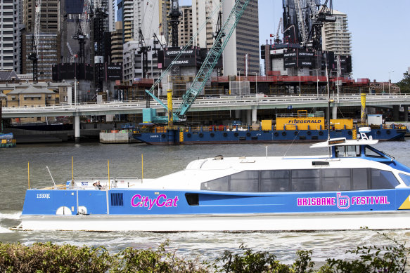 The development is transforming another riverside stretch of the Brisbane CBD.