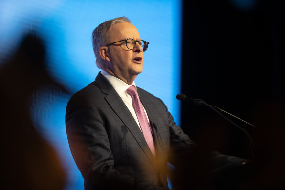 Prime Minister Anthony Albanese addressing an economic and social forum in Melbourne today.