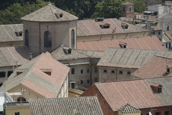 A view from the above of the Regina Coeli prison.