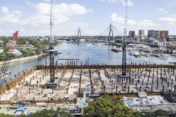 The new building takes up a two hectare section of Blackwattle Bay in Sydney’s inner west.