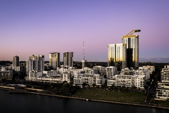 A city within a city: Rhodes, north of Strathfield, is an urban centre with great amenity nestled on a picturesque waterfront.