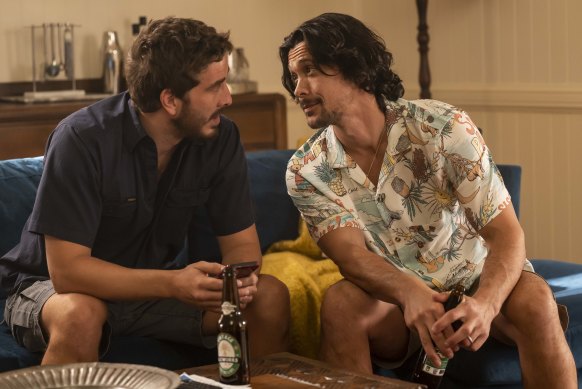 Charlie (Ryan Corr) and Nate (Bob Morley) do the bantering bloke stuff beautifully in In Limbo.