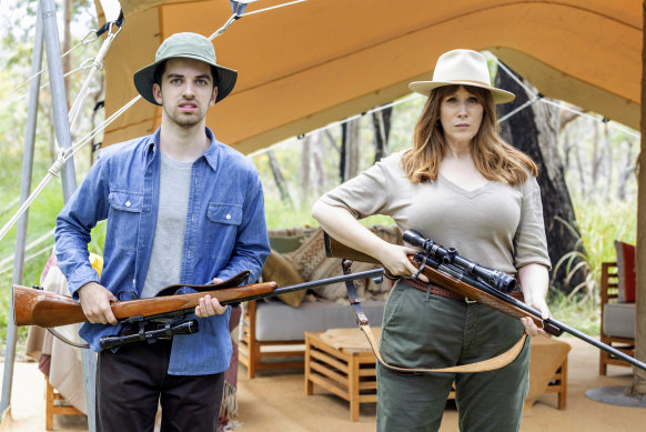 Hooroo: William McKenna and Catherine Tate in a scene from Queen of Oz.