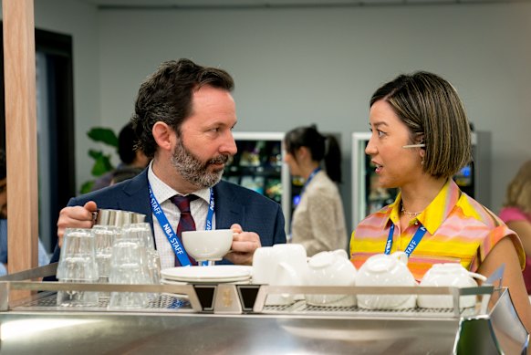 Oyama with Dave Lawson in <i>Utopia</i>.