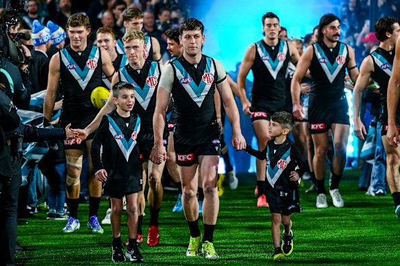 Zak Butters won Port Adelaide’s best and fairest award - the John Cahill Medal - for the third consecutive year in 2025. 